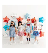 Sweet Wink Toddler Girls Usa Patch Short Sleeve T-Shirt