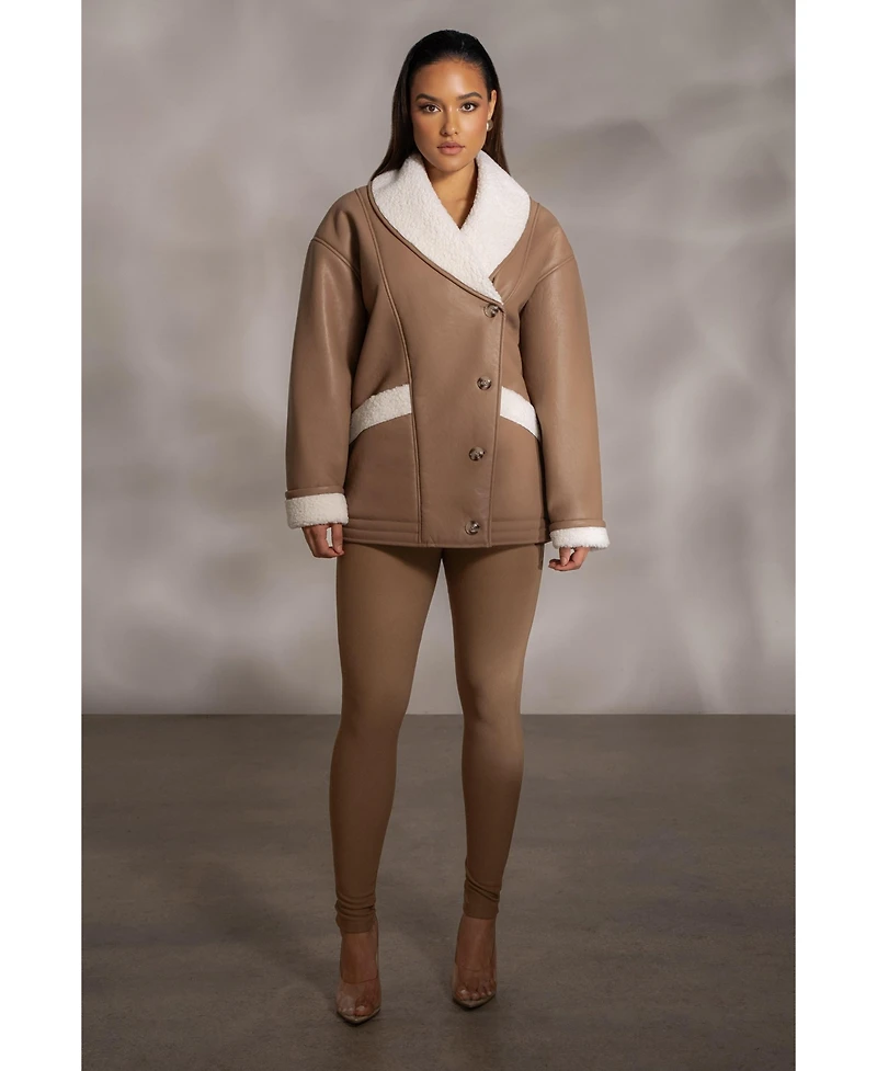 Jluxlabel Women's Presley Faux Leather Coat