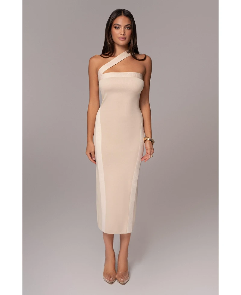 Jluxlabel Women's Ivone Asymmetrical Midi Dress