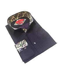 Elie Balleh Little Boys Purple Button-Down Slim Fit Shirt