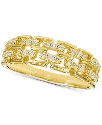 Diamond Link Ring (1/4 ct. t.w) in 10k Yellow Gold