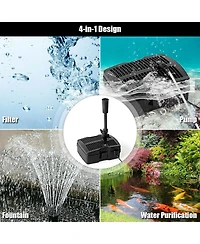All-in-One 660 Gph Pond Filter Pump with Sterilizer and Fountain Jet