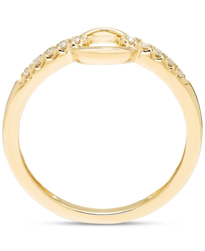 Diamond Circle Ring (1/10 ct. t.w.) in 10k Yellow Gold