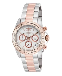 Invicta Men's ILE6932A Speedway Quartz Chronograph Metallic White Dial Watch