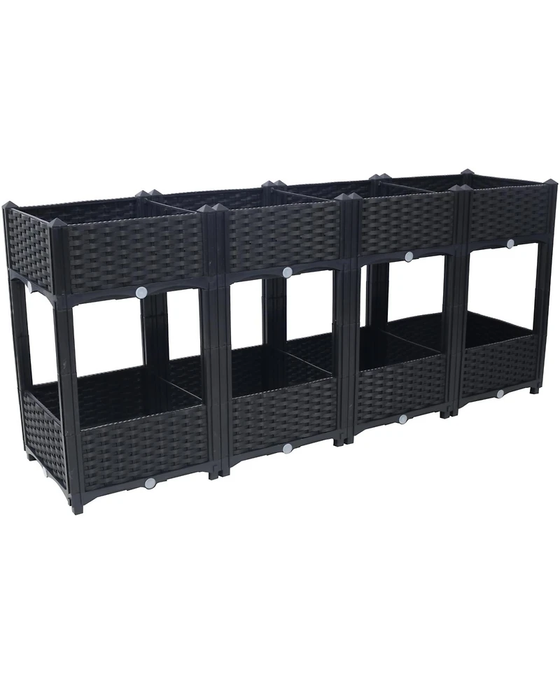 Streamdale Elevated Planter Box with Drainage (63"x15.7"x27.7")