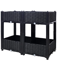 Streamdale Elevated Planter Bed with Drainage, 31.5"x15.7"x27.7