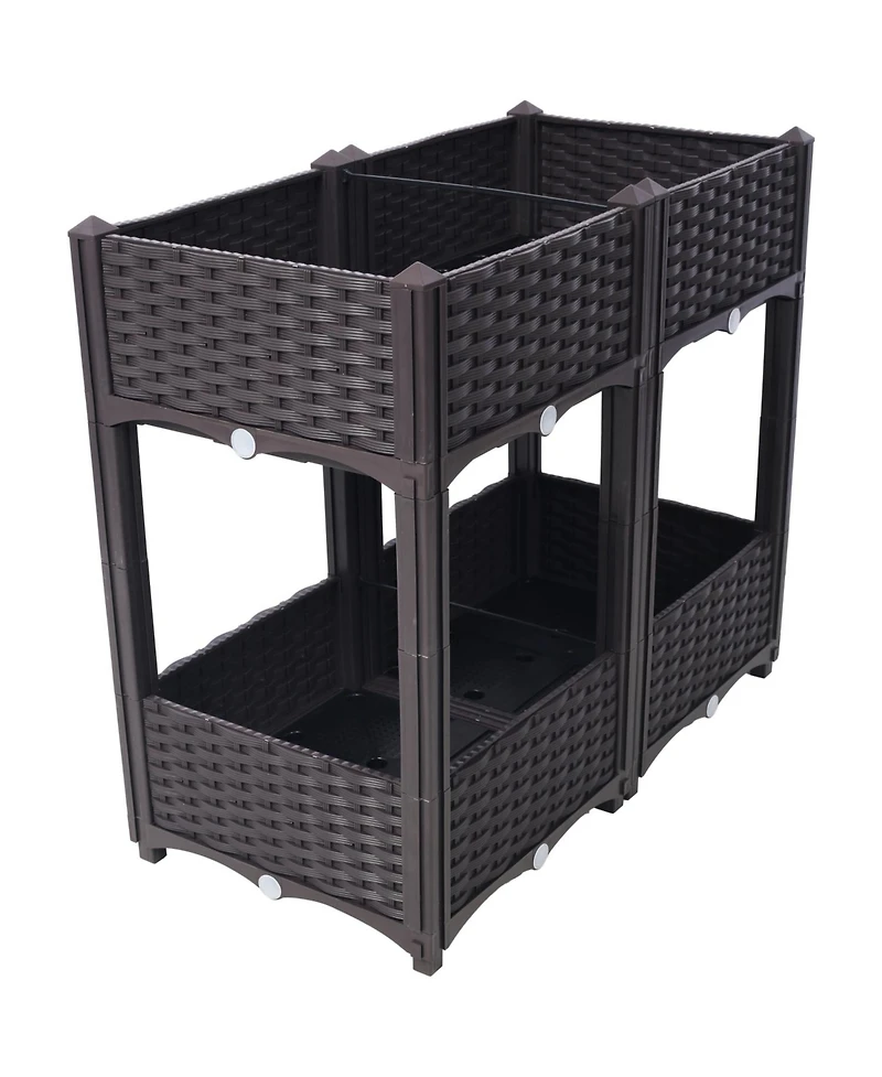 Streamdale Raised Garden Planter Box with Drainage, 31.5"x15.7"x27.7