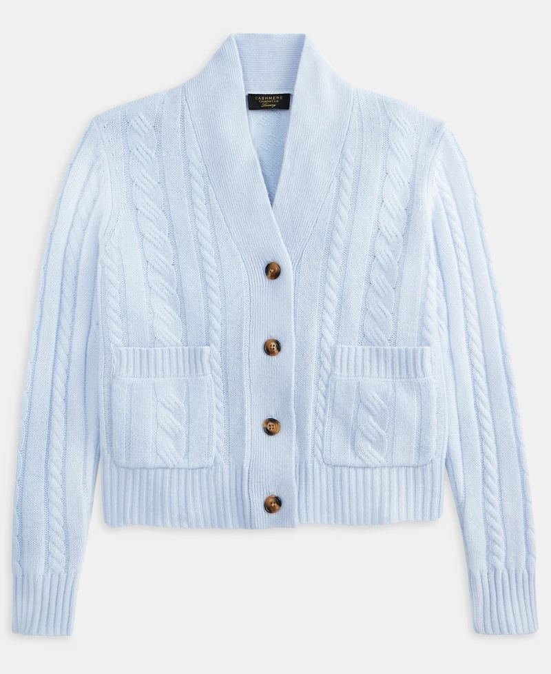 Charter Club Women's 100% Cashmere Cable-Knit Cropped Cardigan Sweater, Macy's Exclusive