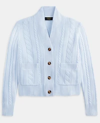 Charter Club Women's 100% Cashmere Cable-Knit Cropped Cardigan Sweater, Macy's Exclusive