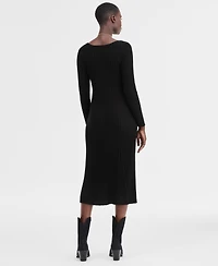 Charter Club Women's 100% Cashmere Ribbed Midi Sweater Dress, Macy's Exclusive