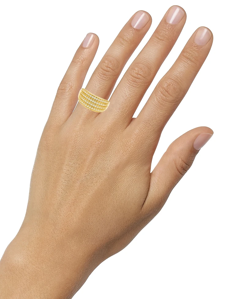 Diamond Multi-Row Ring (1/2 ct. t.w.) in 10k White or Yellow Gold