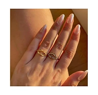 Spero London Knot Sterling Silver Adjustable Ring