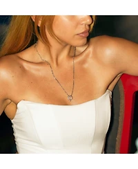 Spero London Large Lock Sterling Silver Chain Necklace
