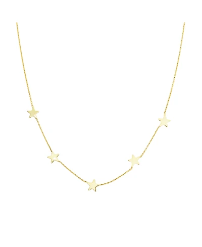 Spero London Star Sterling Silver Station Necklace