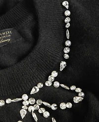 Charter Club Women's 100% Cashmere Embellished Bow Sweater, Macy's Exclusive