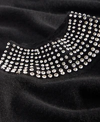 Charter Club Women's 100% Cashmere Rhinestone Mock Neck Sweater, Macy's Exclusive