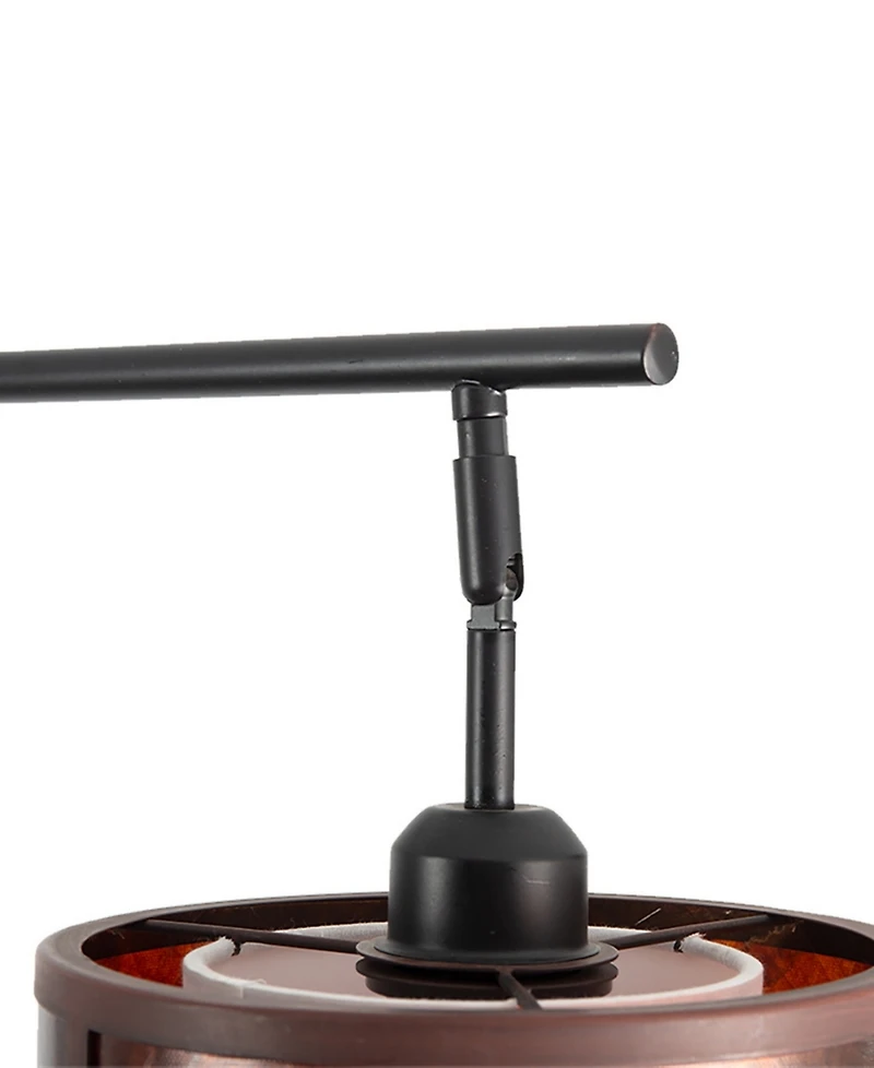 Nova of California 86" Wood Mica Mineral 3 Light Arc Floor Lamp
