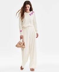 Charter Club Women's 100% Cashmere Embroidered Heart Sweater, Macy's Exclusive