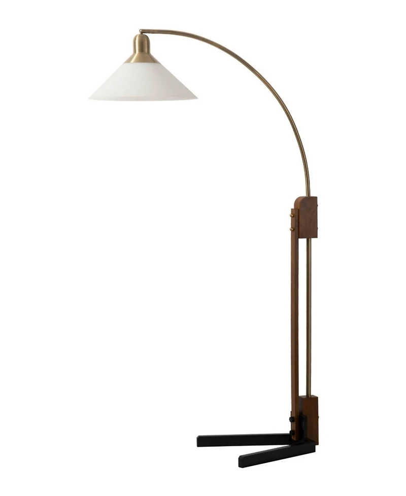 Nova of California 60" Wood Melmar Lucite Arc Floor Lamp