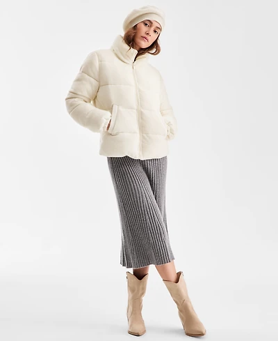 Charter Club Women's Cashmere Puffer Jacket, Macy's Exclusive