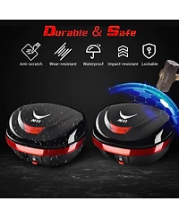 Ahr 35L Motorcycle Tour Tail Box Scooter Trunk Storage Lock Carrier Case for Helmet