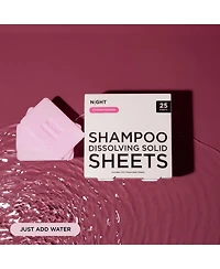 Mess Free Shampoo Sheets, Instantly Dissolves, 25 Washes
