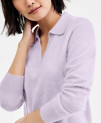 Charter Club Women's Brushed 100% Cashmere Collared Sweater, Macy's Exclusive