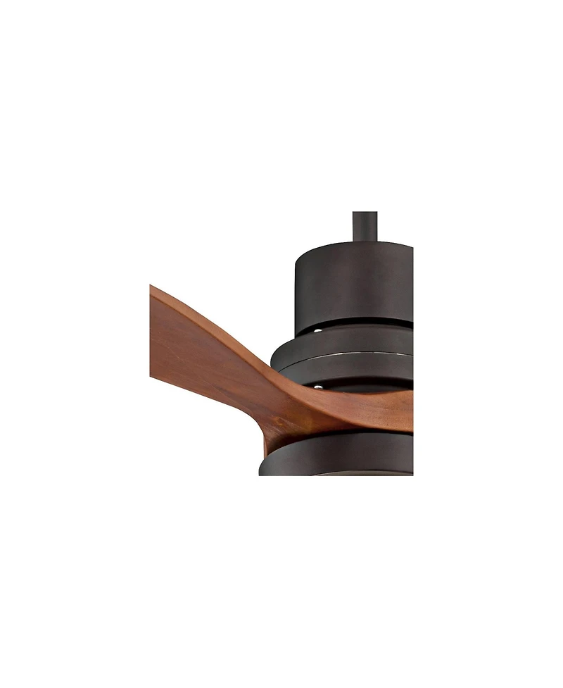 52" Casa Vieja Delta-Wing Dc Modern Indoor Outdoor Ceiling Fan with Led Light Oil Rubbed Bronze Solid Wood Damp Rated for Patio Exterior House Ho