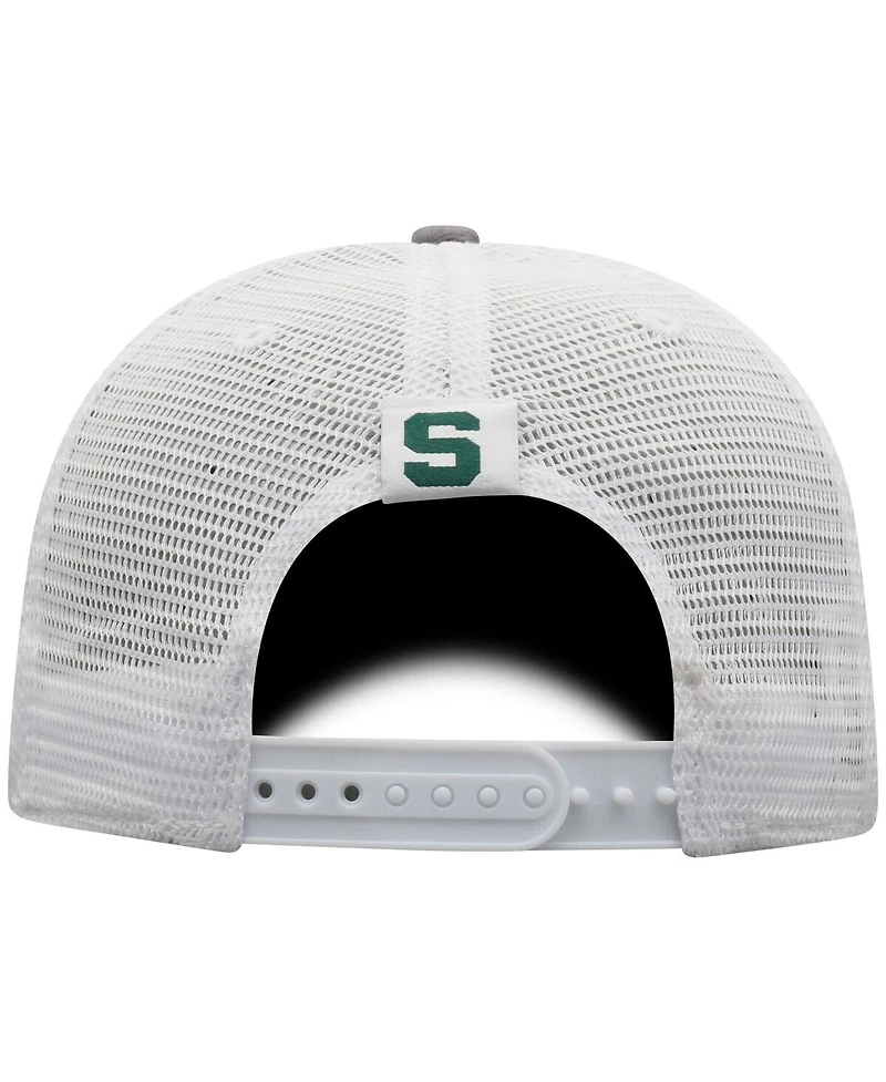 Top of the World Men's Gray Michigan State Spartans Trucker Adjustable Hat