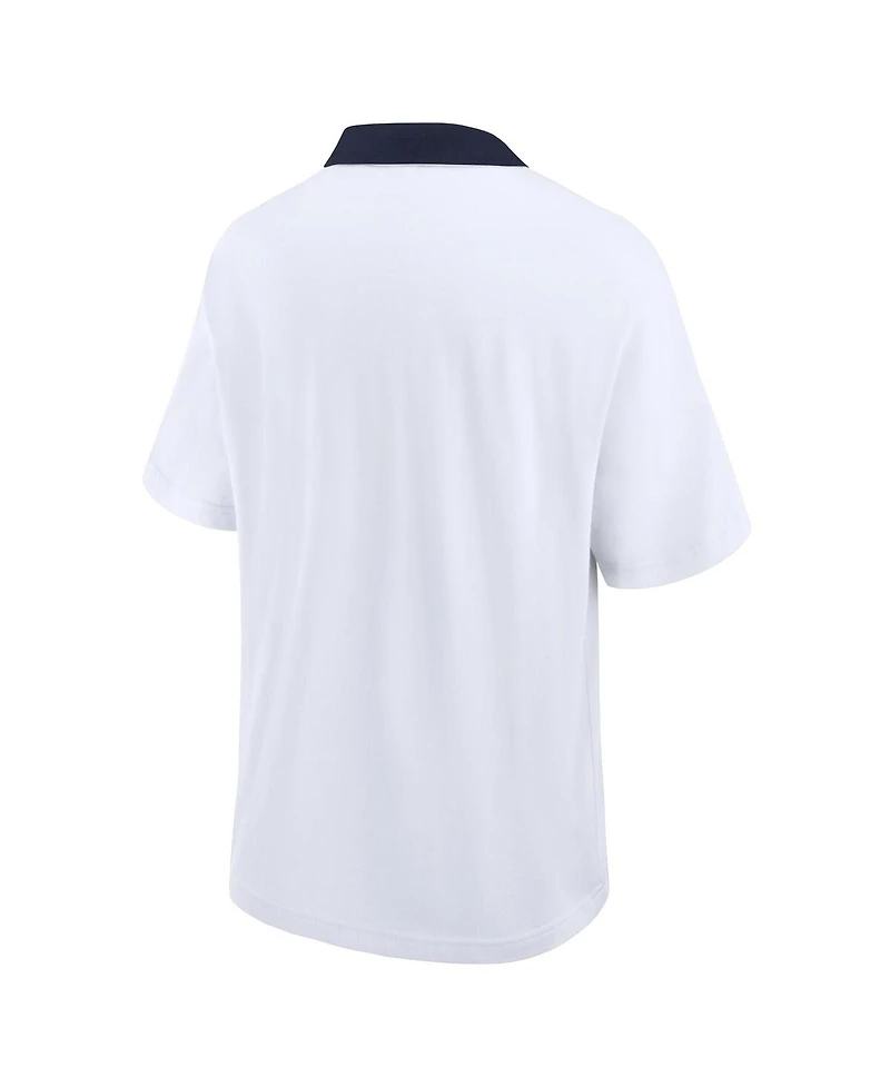 Jordan Men's White Michigan Wolverines Jersey Polo Shirt