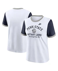 Nike Women's White Penn State Nittany Lions Legacy Fundamental Expression Tri-Blend T-Shirt