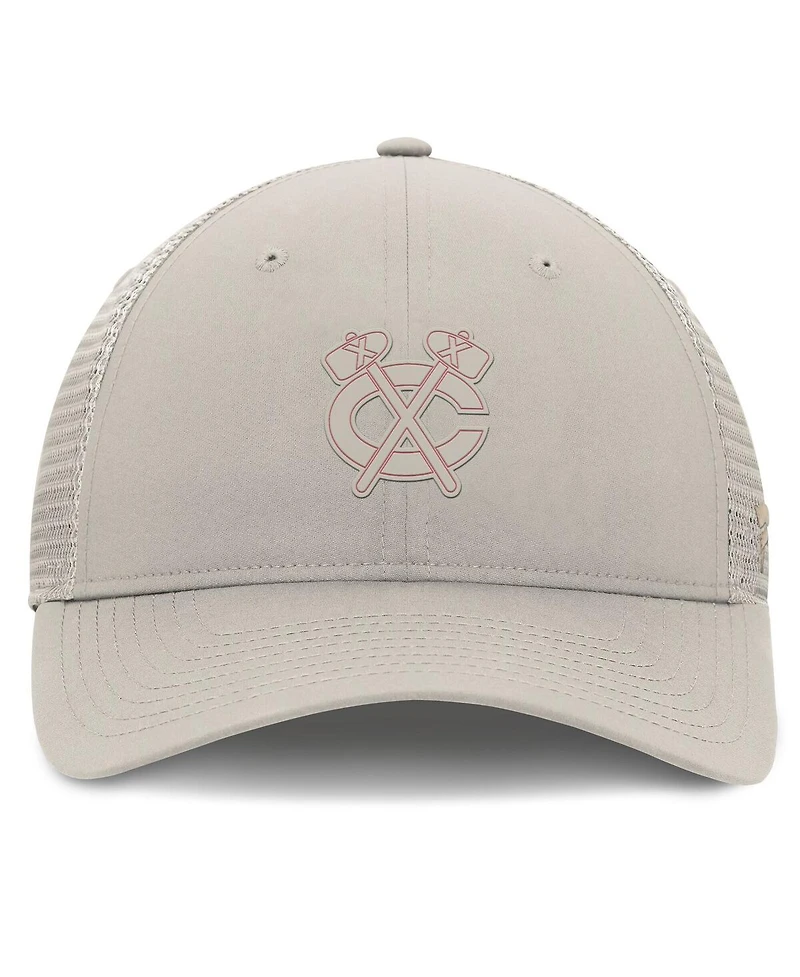 Fanatics Women's Tan Chicago Blackhawks Authentic Pro Road Trucker Adjustable Hat
