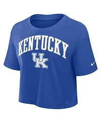 Nike Women's Royal Kentucky Wildcats Power Pursuit Athletic Prep Arch Performance Cropped T-Shirt