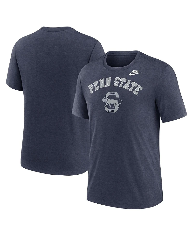 Nike Men's Heather Navy Penn State Nittany Lions Legacy Arch Tri-Blend T-Shirt