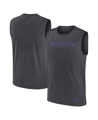 Nike Men's Charcoal Baltimore Ravens Primetime Legend Performance Muscle Tank Top