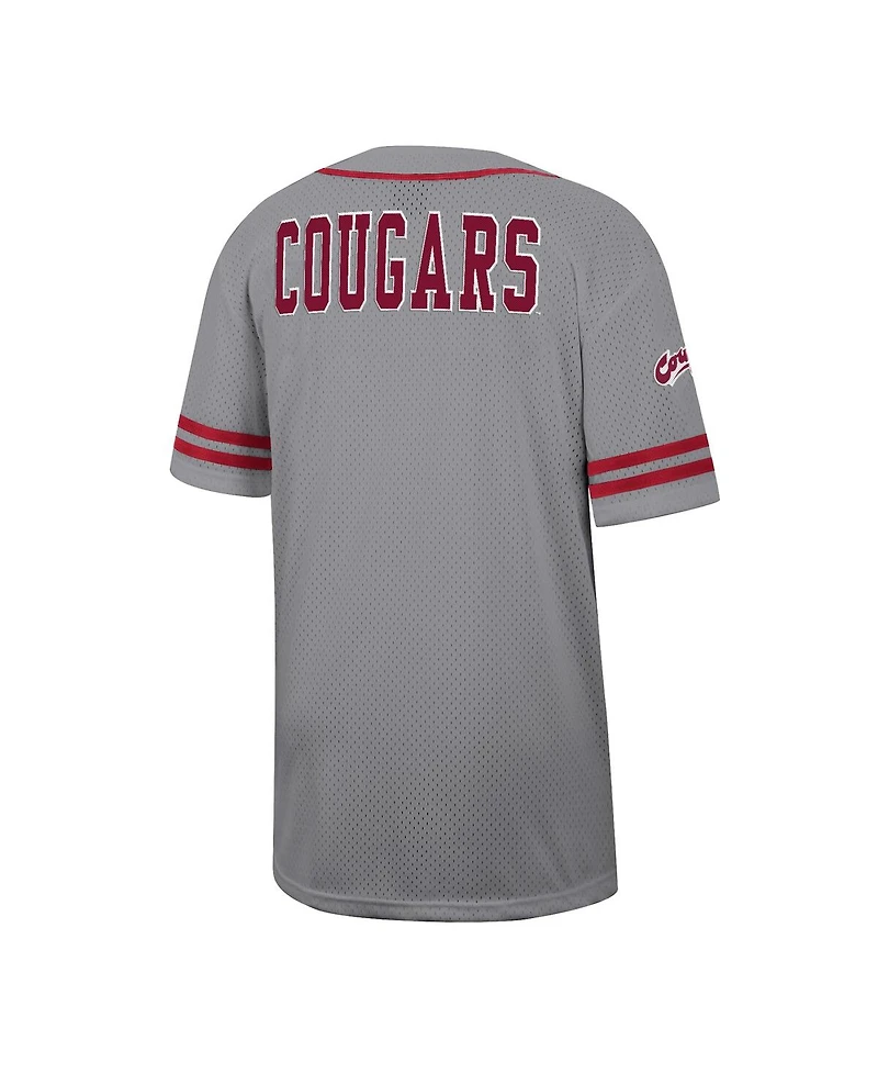 Colosseum Men's Gray Washington State Cougars Free Spirited Baseball Jersey