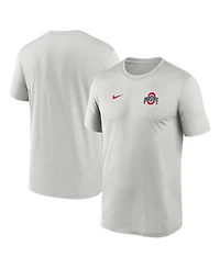 Nike Men's Gray Ohio State Buckeyes 2025 Sideline Small Logo Legend Performance T-Shirt