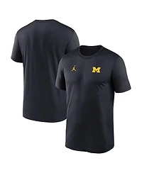 Jordan Men's Navy Michigan Wolverines 2025 Sideline Small Logo Legend Performance T-Shirt