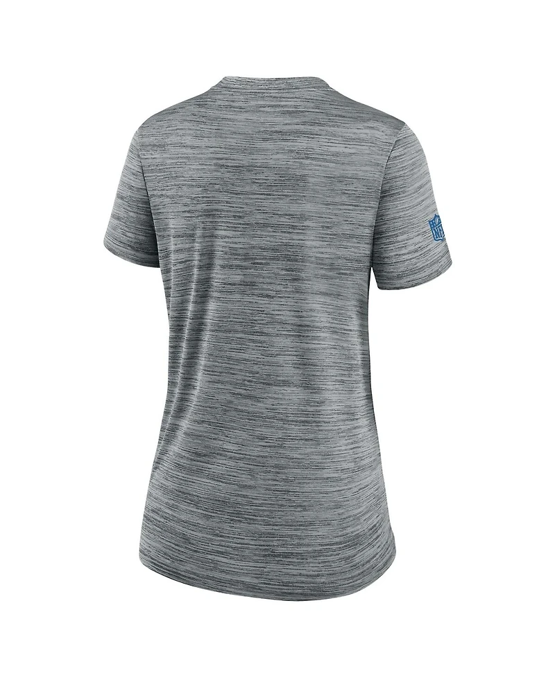 Nike Women's Heather Gray Detroit Lions Offensive Line Velocity Performance T-Shirt