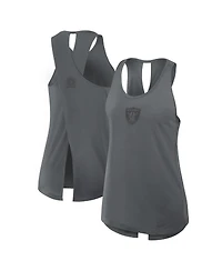Nike Women's Gray Las Vegas Raiders Glory Crisscross Performance Tank Top