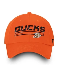 Fanatics Men's Orange Anaheim Ducks Authentic Pro Rinkside Fundamental Adjustable Hat