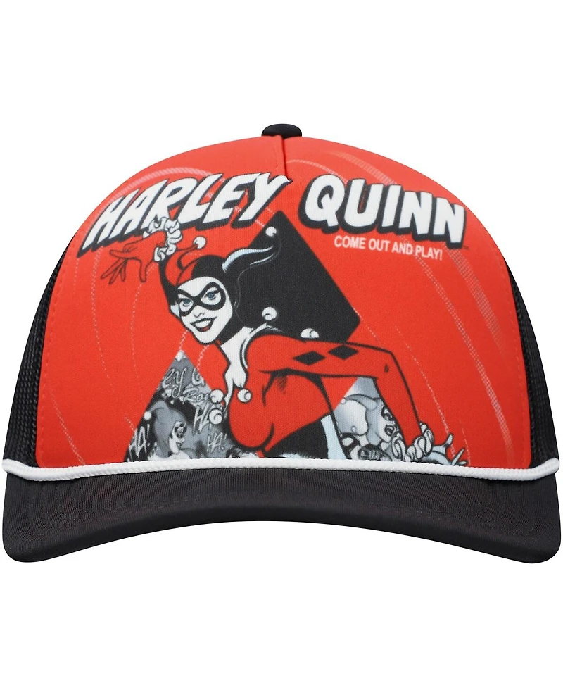 Lids Men's and Women's Red/Black Harley Quinn Graphic Foam Trucker Adjustable Hat