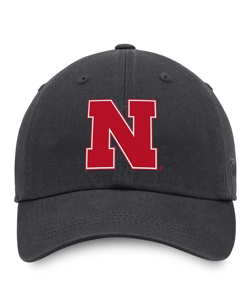 Top of the World Men's Heather Charcoal Nebraska Huskers Champ Adjustable Hat