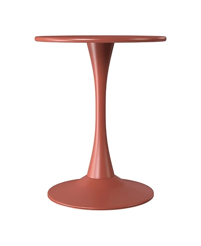 23.5" Round Outdoor Indoor Metal Cocktail Dining Table