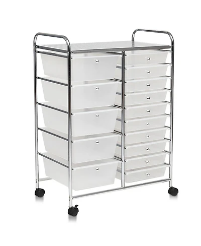 15 Drawers Rolling Storage Cart Organizer