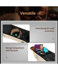 Acoustic Guitar Case Hard Dreadnought 41 Inch Carrying Wooden Hardshell with Lock for Airline Travel