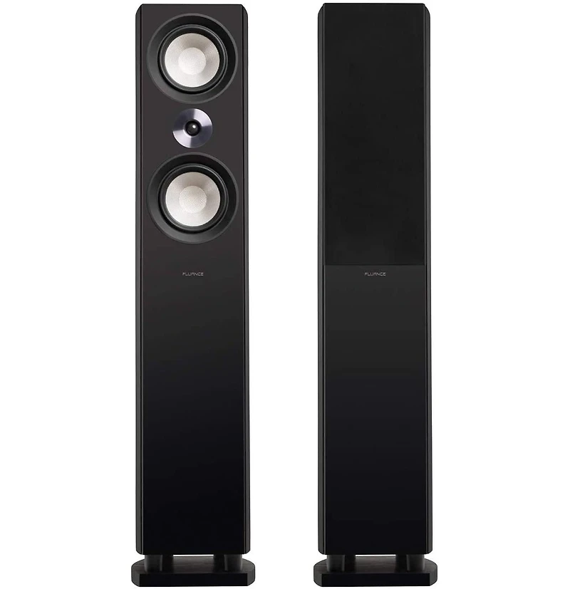 Fluance Reference High Performance 3-Way Floorstanding Loudspeakers with Down-firing 8" Subwoofers for 2-Channel Stereo Listening or Home Theater
