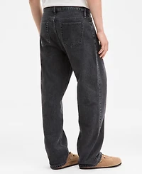 Sun + Stone Men's Nuit Black Baggy Jeans, Exclusively at Macy's