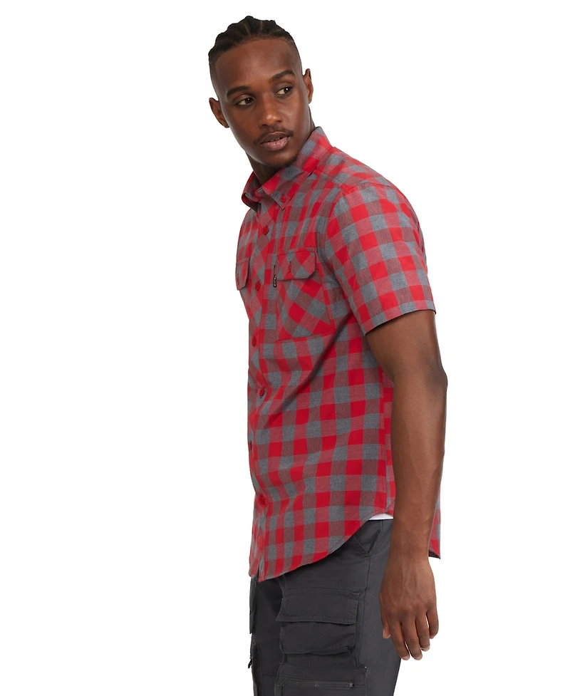Ecko Unltd Men's Work N Short Sleeve Woven Shirt