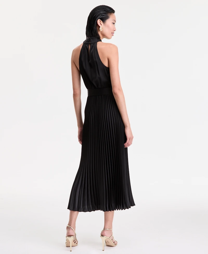 I.n.c. International Concepts Women's Pleated Halter Dress, Exclusively at Macy's
